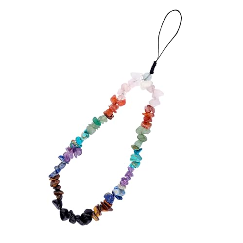 LEGENTLISUR Pulsera para teléfono móvil con piedras preciosas naturales y perlas para teléfono móvil, manos libres, para llavero, accesorios para colgar teléfonos móviles, Piedras preci