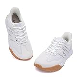 EFOBIH Wide Toe Box Walking Sneakers Women Slip On Arch Support Tennis Shoes for Orthotic Plantar Fasciitis Comfortable Platform Sneakers White US Size 8.5