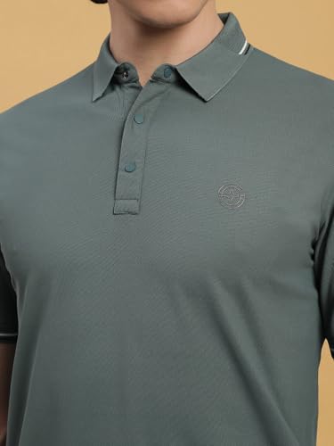 Image of Lux Nitro Men's Polo T-Shirt with Jacquard Collar | Half Sleeve Collar T-Shirt for Men | Casual & Office Wear
