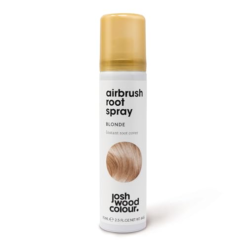 Josh Wood Colour Airbrush Root Spray Blonde – Instant Root Concealer, Temporary Hair Colour Spray, Quick Dry Formula, Covers Grey Roots, Natural-Looking Finish, Easy Application, 75ml