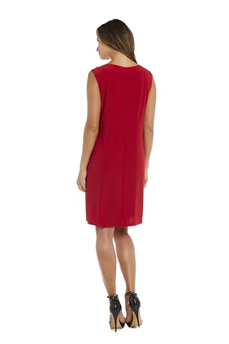 Image of R&M Richards Women's Petite Glitter Trim Jacket Dress