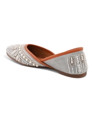 Image of XE Looks Jutti | Handcrafted Ethnic Punjabi Jutties with Intricate Bead & Sequin Embellishments | Comfortable & Stylish Footwear For Girls & Women