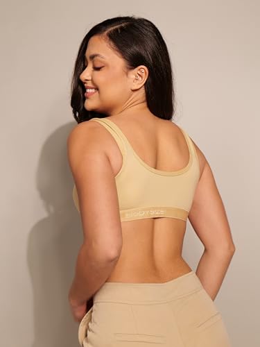 Image of BODYSIZE Front Open Sports Padded Bra for Women - Cotton| Full Coverage, Maximum Support | Non-Wired, Seamless Bra