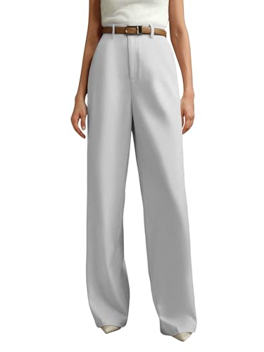Image of KERI PERRY Trousers for Woman Pants Women's Formal Office Korean | Black Beige Track Pant | Straight | Cotton Spandex Stretchable Trouser | High-Waisted Bottom Wear