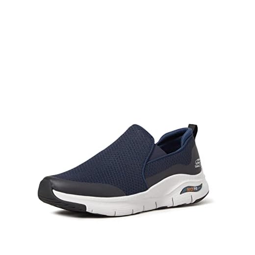 Skechers Herr Arch Fit Slip On-träningsskor, Marinblått Xsp, 43 EU X-Bred