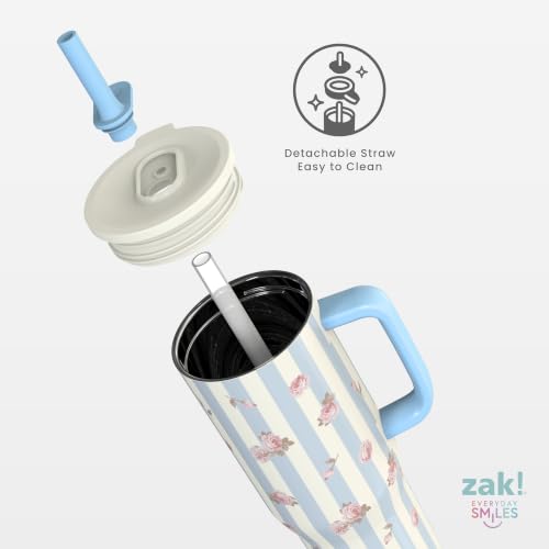 Image of Zak Designs Royal Rose 30 oz Spill-Proof Insulated Travel Tumbler