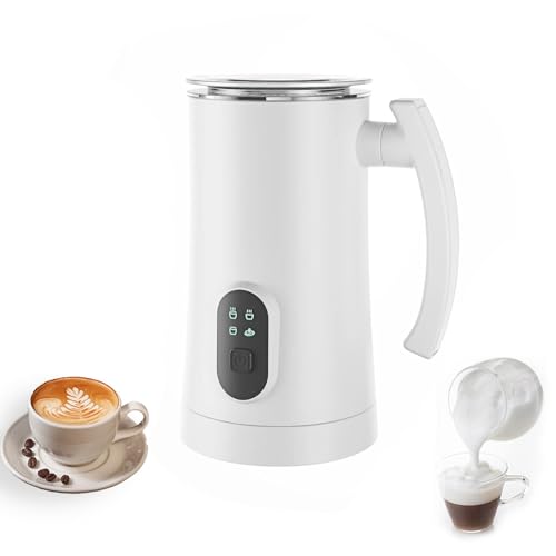Espumador Y Vaporizador Eléctrico De Leche 4 En 1 Vaporizador De Leche 350 Ml Espumador Automático Frío Y Caliente Y Calentador De Leche Para Café Con Leche, Capuchino, Macchiato Y Chocolate Caliente