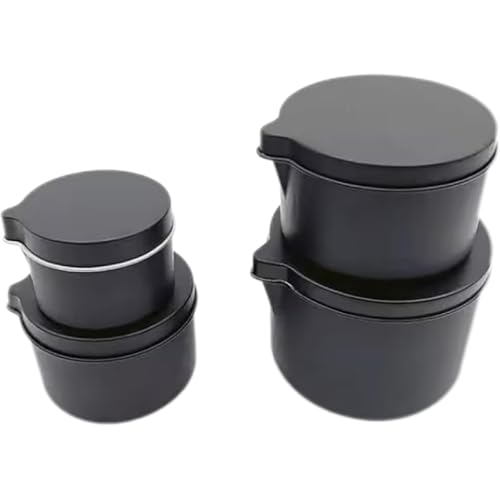Ryaner 8-Piece Set Pour Spout Massage Candle Tins,4oz and 6 oz Size.Candle Tin for Candles Making, Arts & Crafts, Storage, and Gifts