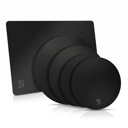 SCHMIDT & KRAMER Induktionsschutzmatte Set | Hitzebeständige Silikon-Glasfaser Herdabdeckung für Induktionsherd | Silikon Kochfeld Abdeckung | Induktionsmatte | 5-teiliges Set