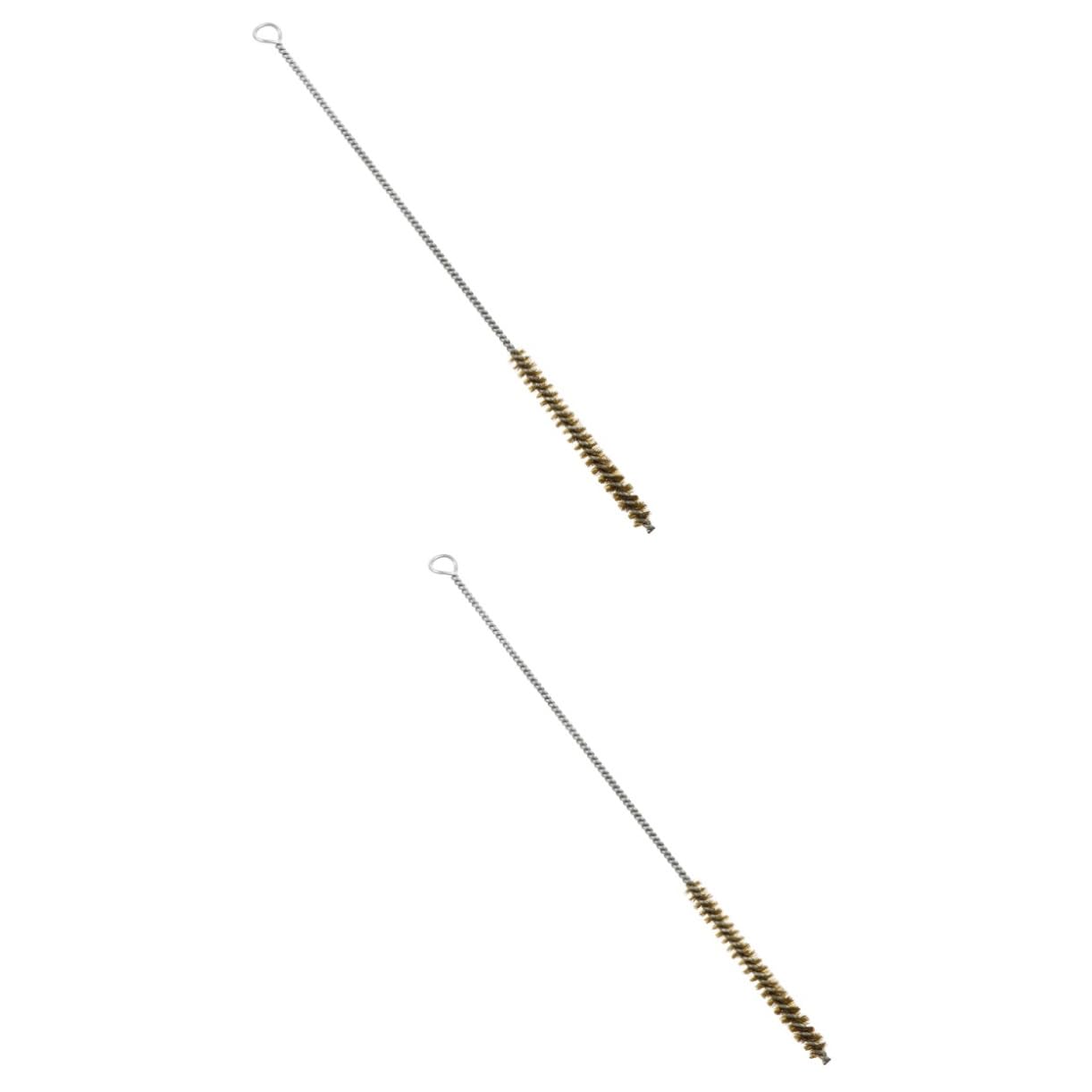 PRETYZOOM 2pcs Stainless Steel Wire Brush for Drill Wire for Rust Removal Scratch for Motor Door Window Brass Bristles