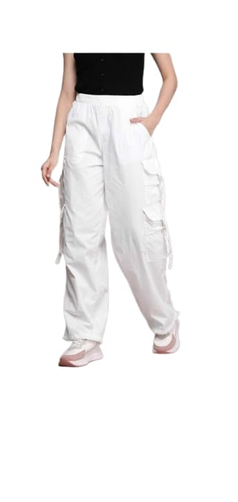 Women Wide Leg Belt Cargo Pants