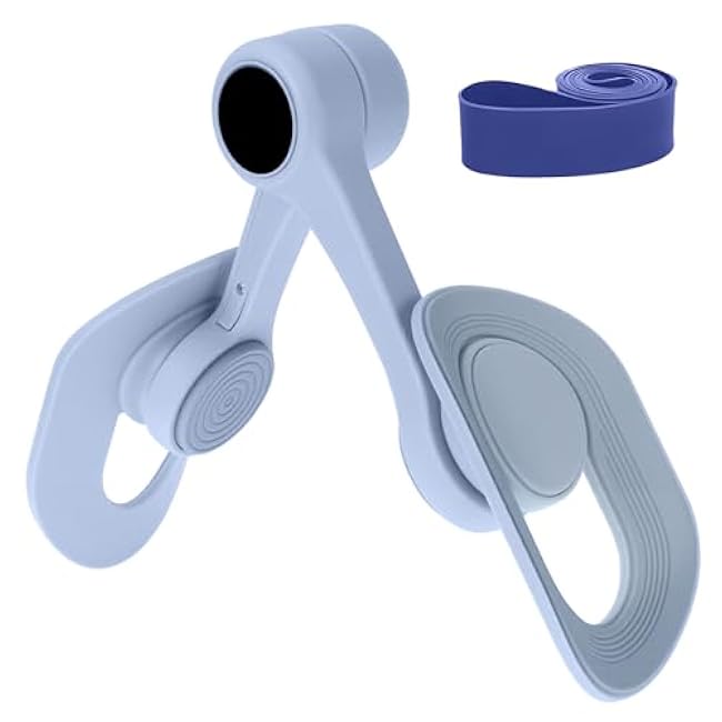 Inner Thigh Exerciser for Women, Thigh Trainer Hip Trainer Kegel Exerciser Workout Equipment, Pelvic Floor Muscle Master with Resistance Band, Anti-Slip & 360¡ã Rotation Thigh Exercise for Home Gym