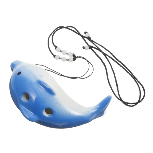 Levemolo Cute Ocarina Musical Instrument for Beginners Portable Dolphin Design present for Color Sound