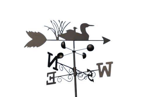 Garden Market Place Ducks Steel weathervane with Ground Spike and Wall Fixing