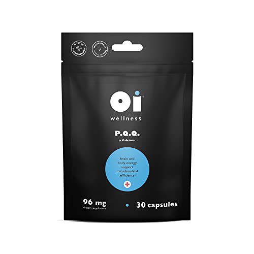 Oi Wellness PQQ Supplement 40mg, Mitochondrial Supplements, Pyrroloquinoline Quinone PQQ, Cognitive Support Supplements, Nootropic Energy