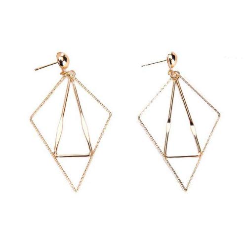 Chargances Geometric Triangle Earring Metal Simple Drop Dangle Earrings Gold Bohemian Dangling Costume Earring For Women Girls Prom Birthday Party Gift Fashion Jewelry (Gold) #TOP1