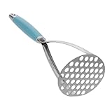 SOLUSTRE Aplastador Patatas Acero Inoxidable Machacador Manual Multifuncional Mango Ergonómico Antideslizante Utensilio Cocina para Verduras y Frutas Fácil Limpieza y Uso Seguro