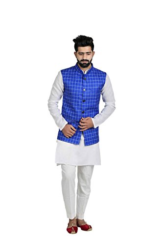 Image of Veera Paridhaan Men's Poly Cotton Jute Nehru Jacket