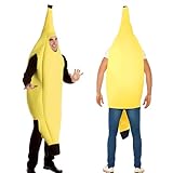 OIXEYA Costume divertente a forma di banana, per adulti leggero per Halloween, Carnevale,comodo, divertente, unisex, facile da indossare e rimuovere, per feste a tema, Natale, cosplay