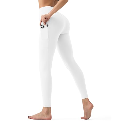 Image of YUDSUD High Waisted Leggings for Women with Pockets - Tummy Control Capris Yoga Pants for Workout Running Athletic Cycling