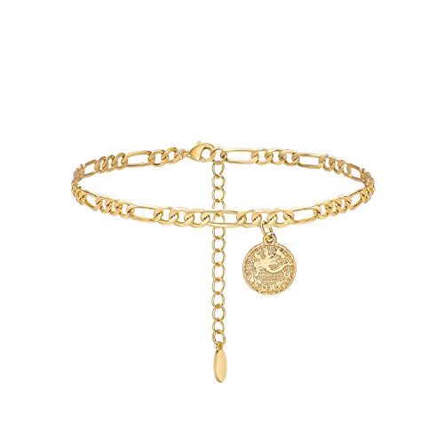Dainty Zodiac Constellation Anklet for Women Zodiac Sign Disc Scorpio ...