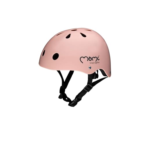 MoMi Mimi kask dziecięcy regulowany, obwód głowy 47 – 58 cm (1-4 lata), odporny na uderzenia i uderzenia kask rowerowy dla dzieci, 11 otworów wentylacyjnych, wyściółka piankowa, regulowany pasek pod