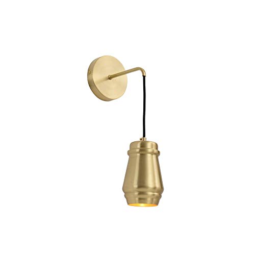 Applique ligne de cuivre suspendue style minimaliste pour éclairage de chambre