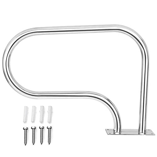 Pool Hand Rail, Deck-Mounted Railings, 3-Bend Swimming Pool Safety Handrails, Handle Swimming Pool Grab Ladder for Inground Pool Entry