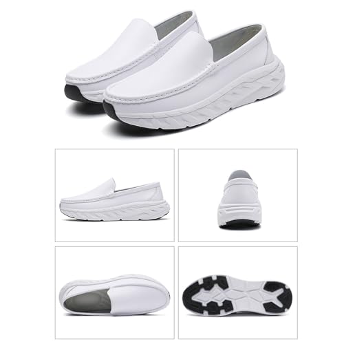 Men's Leather Slip On Casual Loafers Comfortable Moccasin Walking Shoes for Men Lightweight Non-Slip Softsole Driving Sneakers2