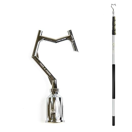 DOCAZOO DocaPole 6-24 Foot Pole Hook Extension Pole | Boat Hook Pole | Telescopic Pole Hook for Hanging Lights | Retrieval Hook | Pool Hook | Clothing Hook Pole | Telescoping Hook | Big-Reach Hook