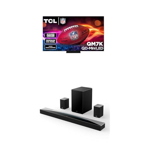 Image of TCL 75-Inch QM7K QLED 4K Smart QD-Mini LED TV with Google TV (75QM7K, 2025 Model) + Q85H Q Class 7.1.4 Channel Sound Bar with Dolby Atmos
