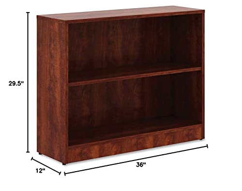 Lorell Cherry Laminate Bookcase Book Rack, 29.5" X 36" X 12" #TOP2