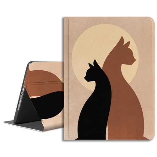 Étui en cuir PU artistique pour iPad 11 2025 style minimaliste