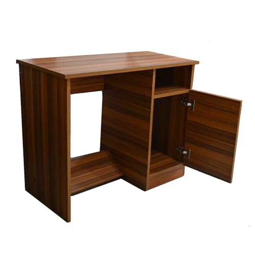 Image of Speciality Panel Multipurpose | Computer Desk for Home /Office| Writing Table| Sturdy Small Desks for Small Spaces | Engineered Wood | Termites resistance | 2 Shelves with door in Cochwood Dark Finish