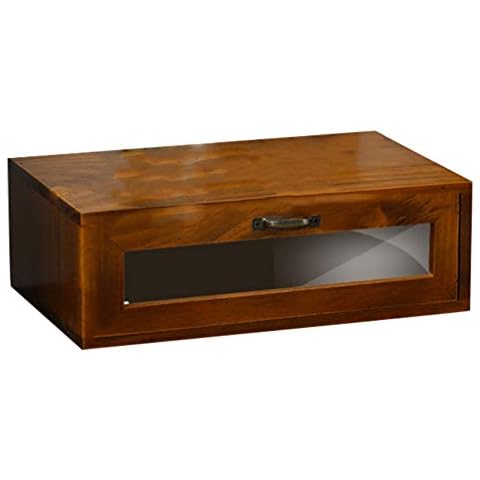 LIFKOME Wooden Storage Box, Desktop Organizer with Drawers Bamboo Desk Drawer Tabletop Storage Organization Box Wood Desktop Storage Cabinet with 1 Drawers Cover