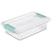 Sterilite 6-Pack Clip Box, Stackable Clear Plastic Bins with Latching Lids, Small - Writing, Arts or Crafts Supplies Storage Containers for Home, Office, Classroom and Workshop Organization