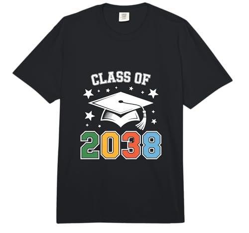 Class of 2038 Grow with Me Colorful Kids Design Comfort Colors Adult Heavyweight T-Shirt