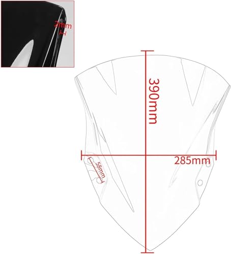 Déflecteur de pare-brise Ninja 400 250 bulle protection moto 2018-2023 - 2