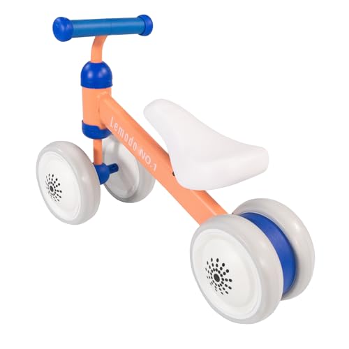 Lemodo Laufrad rot, Lauflernrad, Kinderlaufrad ab 1 Jahr, Baby Laufrad, Stabiler Metallrahmen, erstes Rutschfahrzeug, Balance Fahrrad ohne Pedale, Mini Laufrad mit 4 Rädern, max. Belastung 50kg – Bild 5