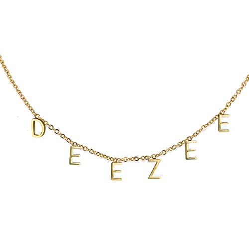Sorority Shop Delta Zeta Necklace — DZ Name Necklace, 18K Gold Plated Sorority Gifts Necklace, Long-Lasting Delta Zeta Gifts for Women