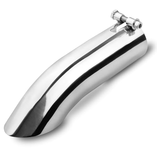 Image of Vurkcy 2.25 inch Inlet Curved Exhaust Tip, 2.25 inch Outlet 9 inch Overall Length