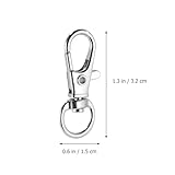 NUOBESTY Cierre de Garra de Llave a Presión 32 Mm, Pack de 50 Piezas de Hierro Resistente para Llaveros Unisex, Accesorios Creativos para Fabricación de Joyas y Bricolaje Artesanal