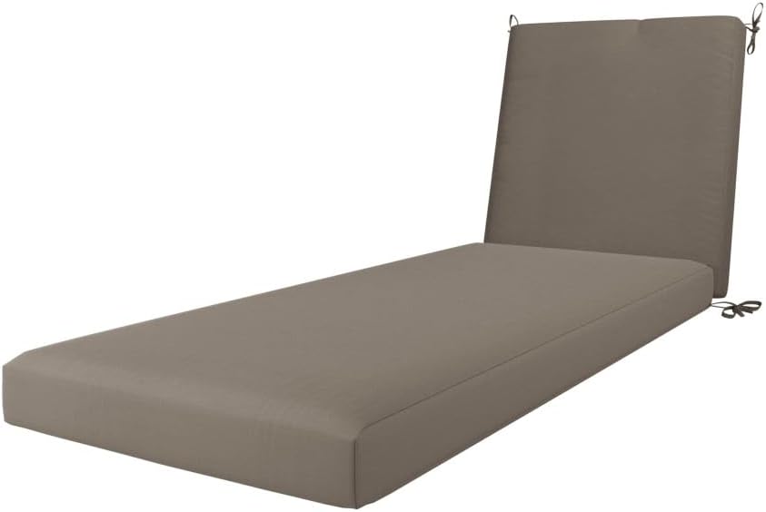 California Umbrella Foam Chaise Lounge Cushion, 24 x 78, Taupe