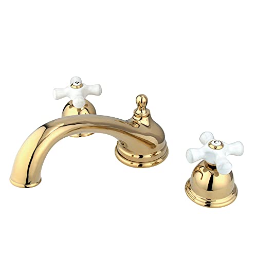 Kingston Brass KS3352PX Vintage Roman Tub Faucet, 8-Inch Adjustable Center, Polished Brass Kingston Brass KS3352PX Vintage Roman Tub Faucet, 8-Inch Adjustable Center, Polished Brass