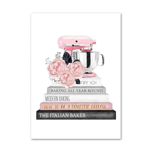 Stampa Su Tela Moda Chic Parigi Tema Tela Arte Murale Profumo Unghie Libro Trucco Motivi Per Soggiorno E Salone Arredamento Regalo, 15X20 Cm Senza Cornice