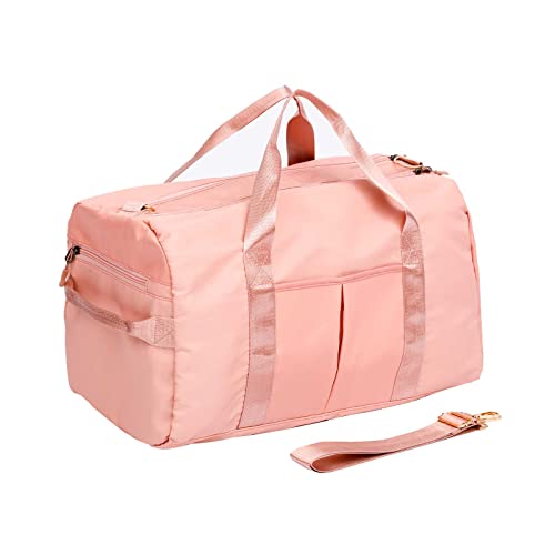 Sports Duffel Bags with Cosmetic Gym Bag for Women Men Travelling Waterproof Bag with Wet Pocket and Shoe Compartment