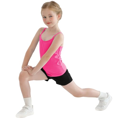 Image of QBK Girls Tank Tops Toddler Camisole Cotton Cami Spaghetti Strap Undershirts for Girls 2T-12Years