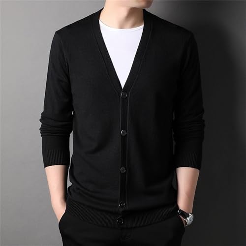 Men's Long Sleeve Cardigan Sweaters Casual Lightweight Button Knitted Sweater Slim Fit V-Neck Cable Knit Cardigans4