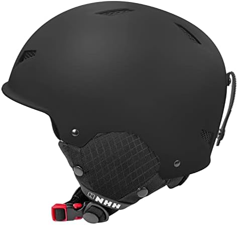 NHH Convertible Ski Snowboard Helmet - Skateboard and Bike Helmet, 2 Sets of Liners for Kids Youth and Adults Sports in Winter Spring Summer and Fall (L, Black)