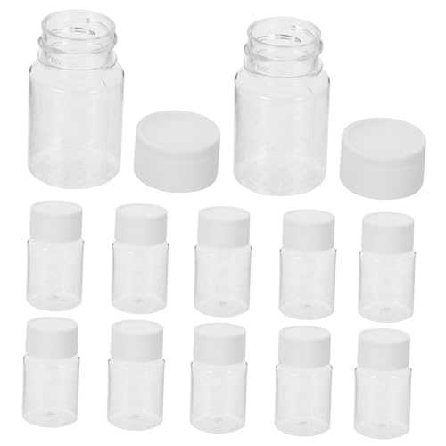 UKCOCO 12 Piezas Botellas Vacías Reutilizables Contenedores de Viaje Transparentes Recipientes Prácticos y Prueba de Fugas para y Artículos Pequeños
